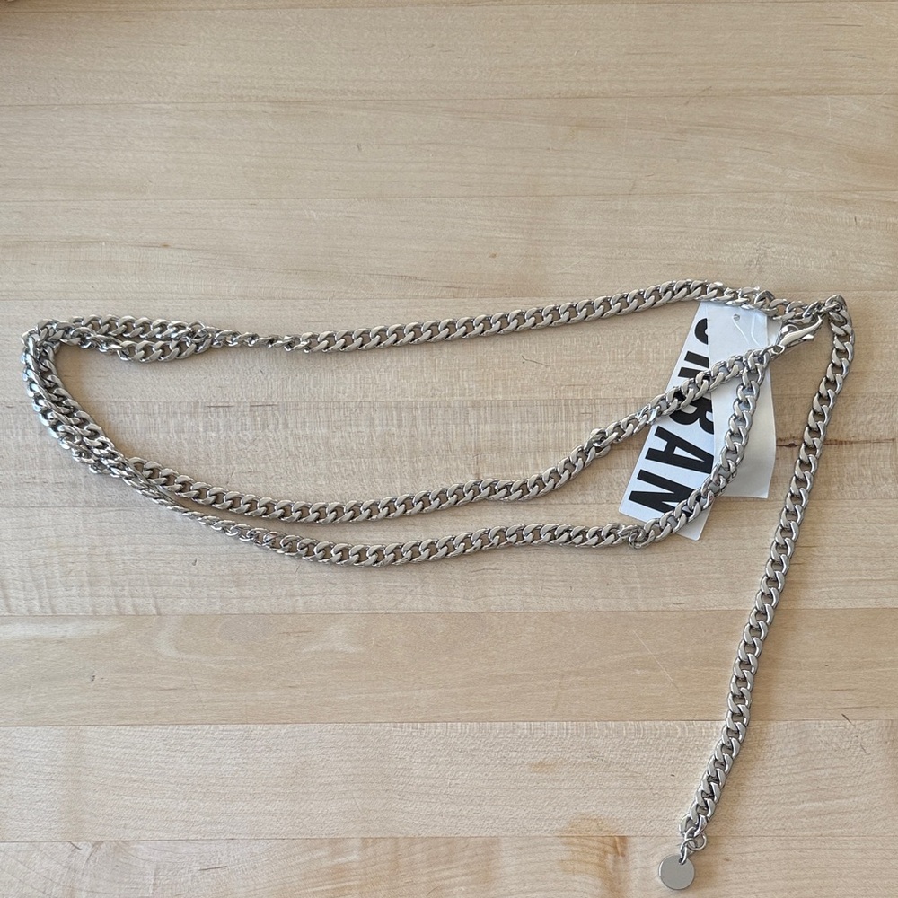 NWT Silver Chain Belt